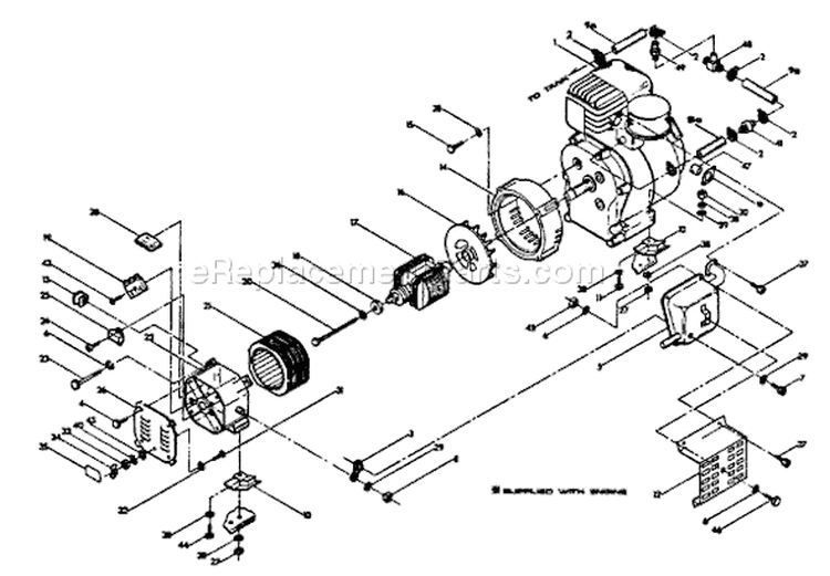 Page B Diagram and Parts List for 8968-0 A2400 Briggs and Stratton Generator